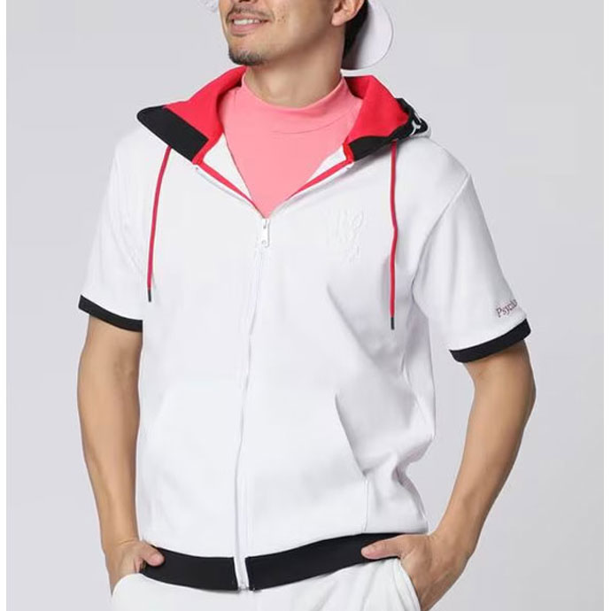 ジーフォア ゴルフウェア メンズ パーカー 半袖新品 大人気☆ジーフォア ゴルフウェア メンズ パーカー 半袖