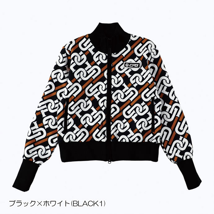 新品セットアップ】CPGゴルフ チェーンロゴグラフィカルブルゾン