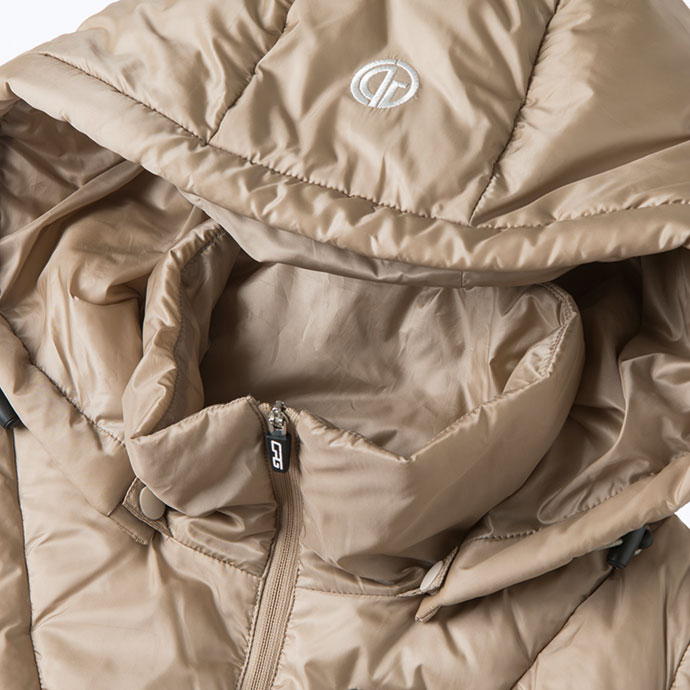 シーピージーゴルフ 2WAY中綿ベスト&ダウンスカート　9万円弱 レディース CPG ゴルフウェア ベスト ハイウエストダウンベスト