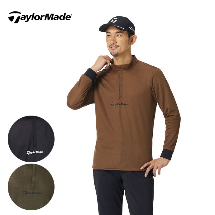 メンズ テーラーメイド ゴルフウェア 長袖シャツ オクタハーフジップ