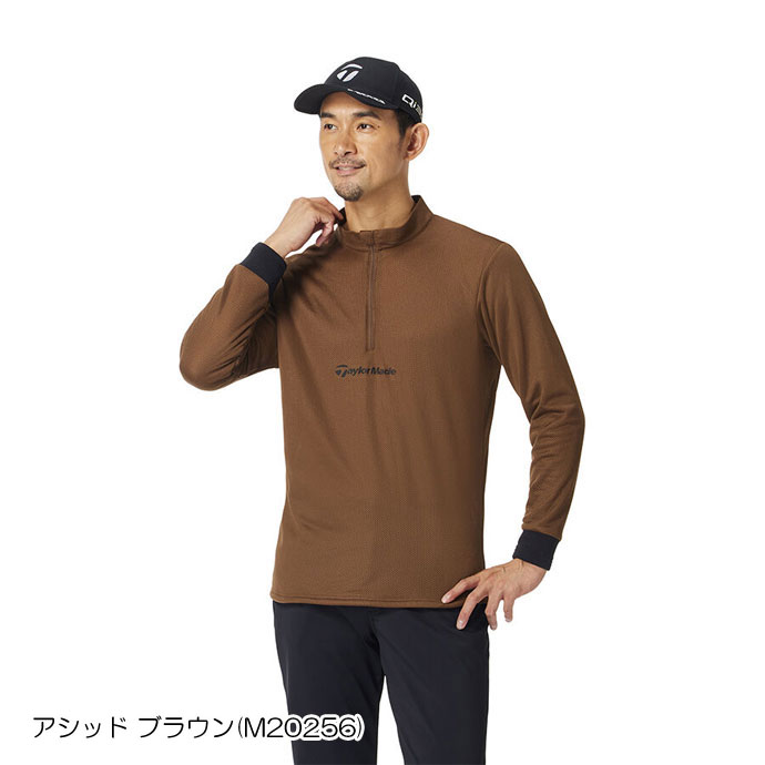 メンズ テーラーメイド ゴルフウェア 長袖シャツ オクタハーフジップ