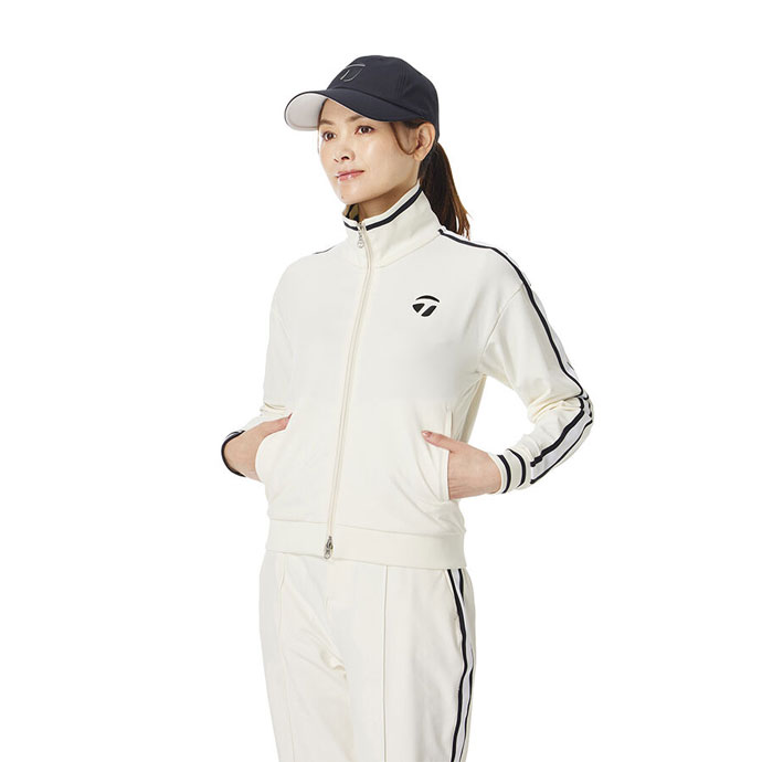 テーラーメイド　ゴルフ　ブルゾン　ライムイエロー　プリーツ　レディースＳ　極美品 テーラーメイド ゴルフウェア アウター ストームフリーストラック