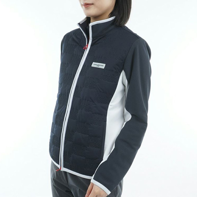 トミーヒルフィガー ゴルフウェア アウター ロゴキルト パテッド