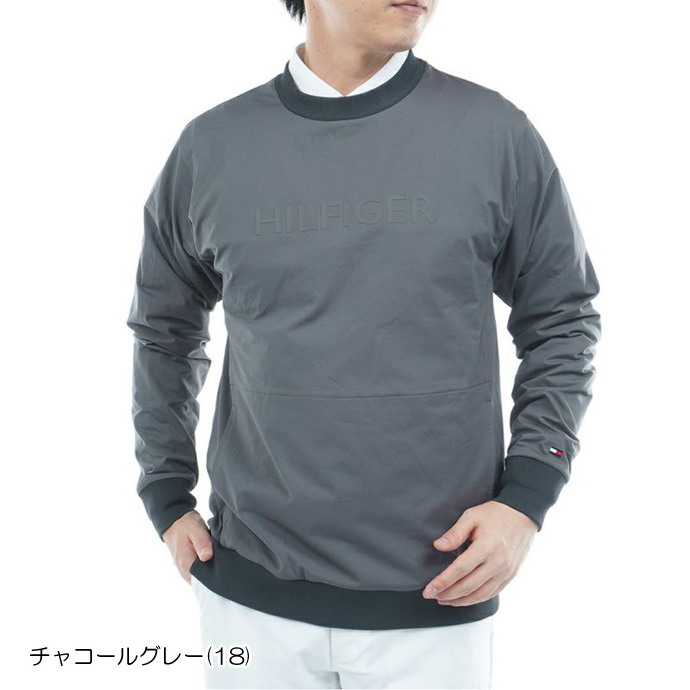 メンズ トミーヒルフィガー ゴルフウェア アウター 防風 クルーネック