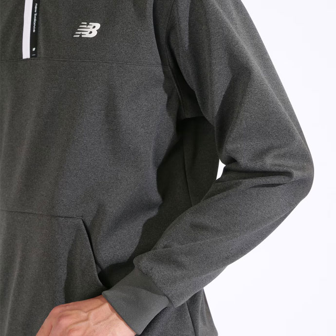 New Balance Golf プルオーバー グレー フリース メンズ4 メンズ ニューバランス ゴルフウェア アウター スウェットハーフジップ