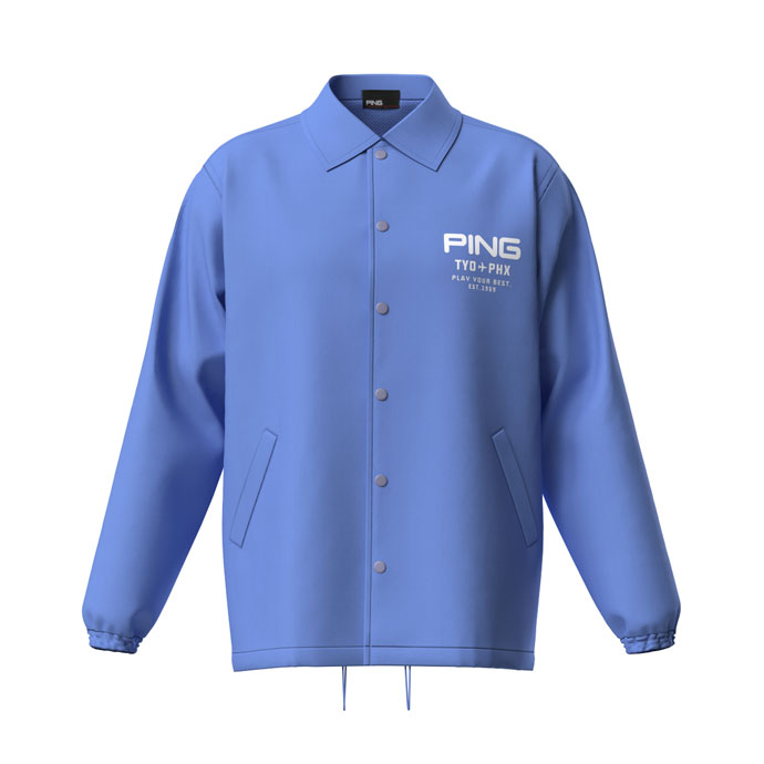 PING ゴルフ　ジャケット メンズ ピン ゴルフウェア アウター ストレッチタフタコーチジャケット