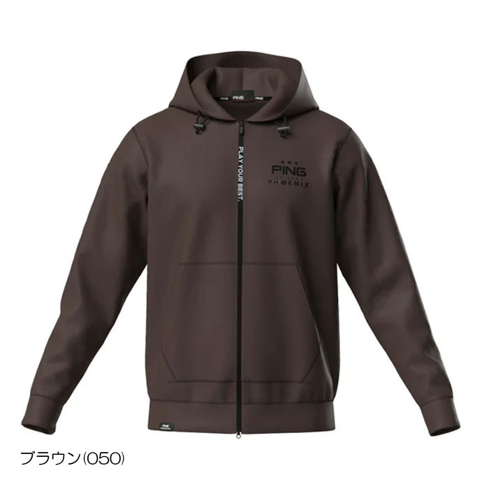 メンズ ピン ゴルフウェア アウター ダンボールニットフルジップ