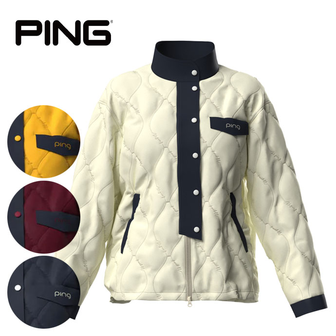 ピン ゴルフウェア アウター ストレッチタフタキルティングブルゾン