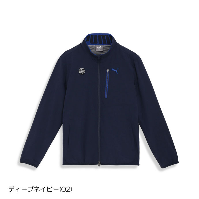 【新品】プーマ ゴルフジャケット L　ネイビー 男性用 メンズ プーマ ゴルフウェア アウター ストレッチスタンドフルジップ
