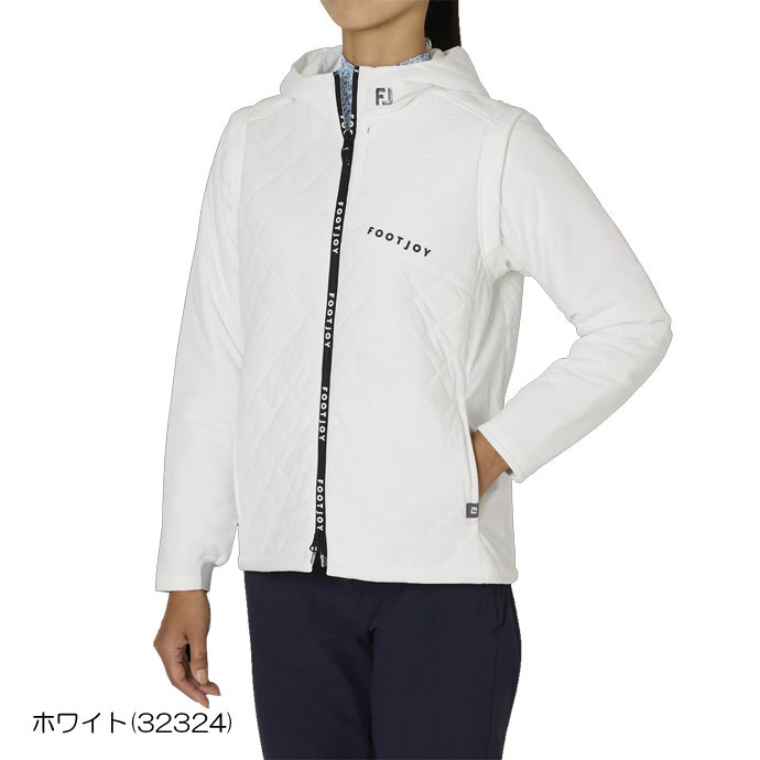 フットジョイ 防風ニットラミネーション長袖フルジップ中綿2WAY