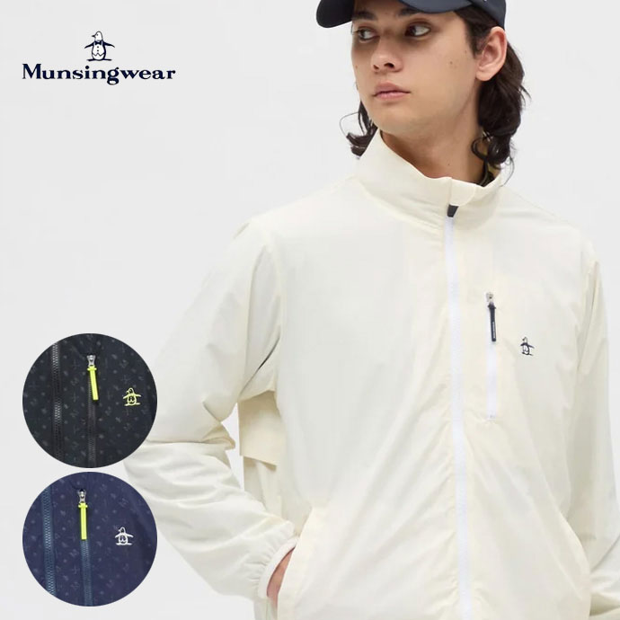 メンズ マンシング ゴルフウェア アウター ストレッチエンボス柄