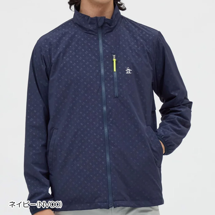 メンズ マンシング ゴルフウェア アウター ストレッチエンボス柄