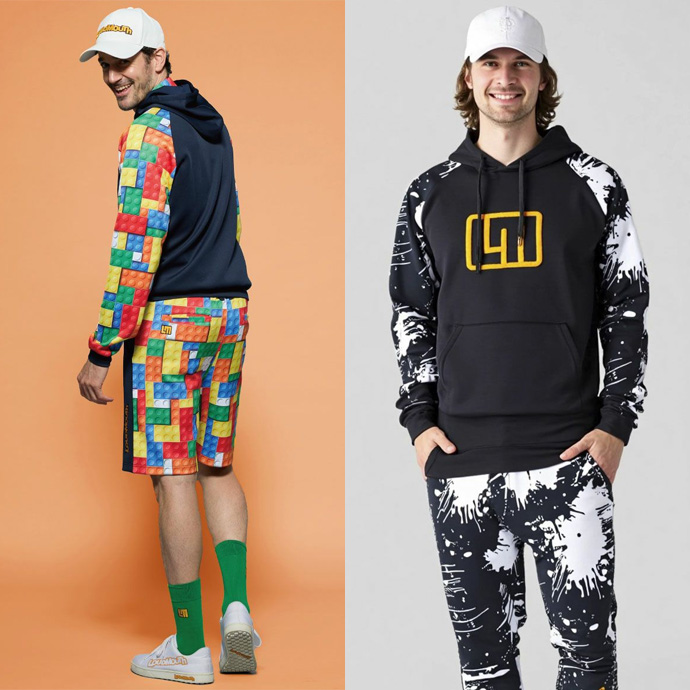 メンズ ラウドマウス ゴルフウェア アウター ダンボールニットフーディ