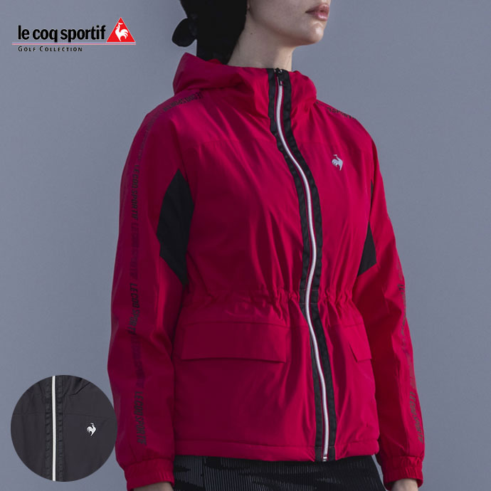 ルコック　ゴルフ　スタジャン　フェイクレザー　　中綿　毛　ジャケット　　デサント le coq sportif golf ルコックスポルティフ ゴルフ - ジャケット