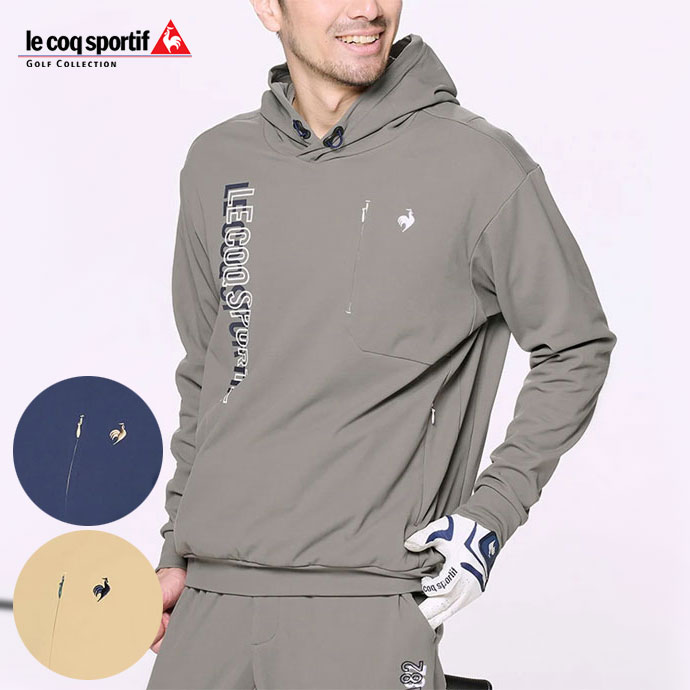 メンズ ルコック ゴルフウェア アウター フード付きプルオーバー