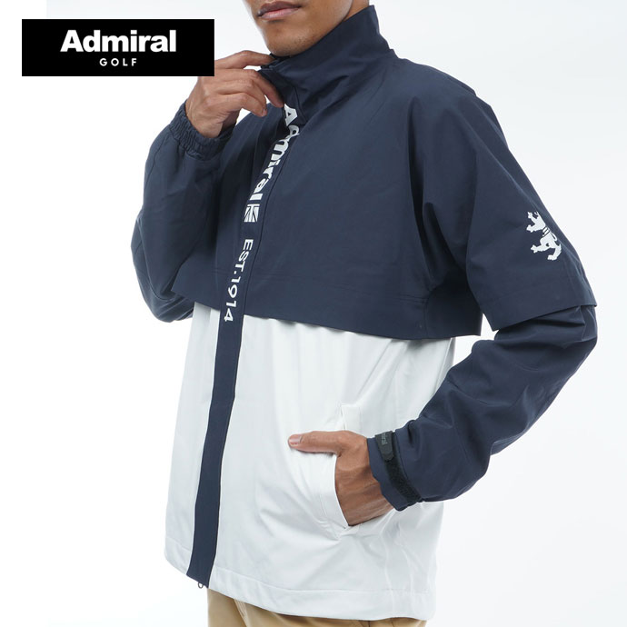 メンズ アドミラル ゴルフウェア レインウェア レインジャケット