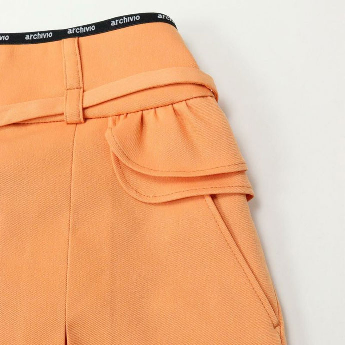 アルチビオ　上下2点セット　オレンジ 38サイズ　archivio アルチビオ ゴルフウェア パンツ ベルト付き撥水ショートパンツ