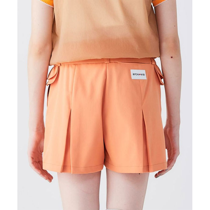 レディース アルチビオ ゴルフウェア パンツ ベルト付き撥水ショート