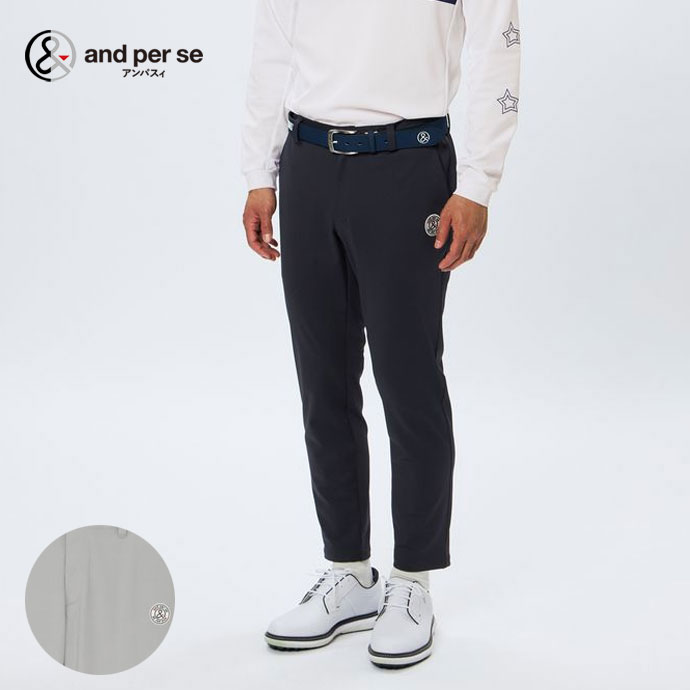 メンズ アンパスィ ゴルフウェア パンツ エアロスウェット クロップド