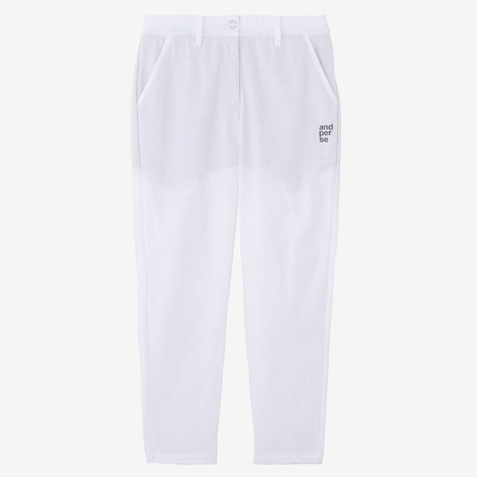◆ NEW アンパスィ　夏物パンツ　 L ホワイト レディース アンパスィ エアリークロス パンツ AFS5056E2 女性用 春 夏