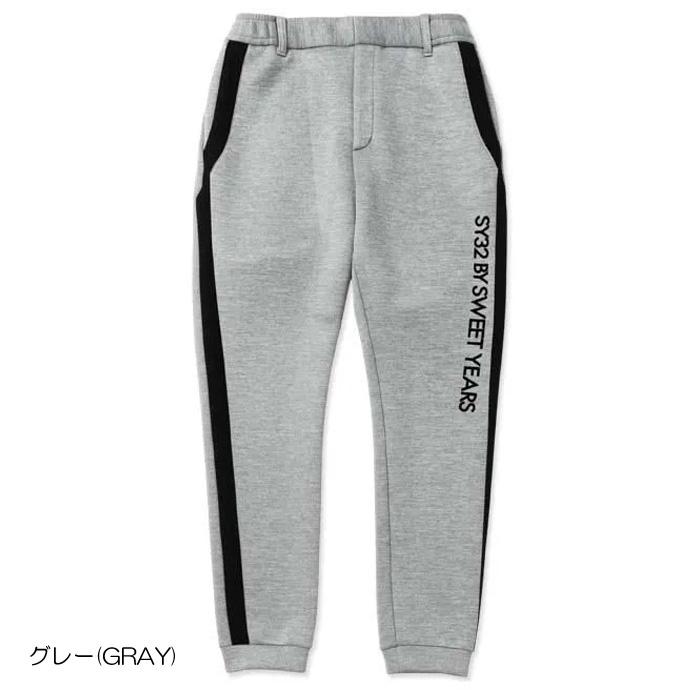 SY32 ゴルフパンツ XL グレー メンズ SY32 ゴルフウェア パンツ CARDBOARD SIDE LINE PANTS