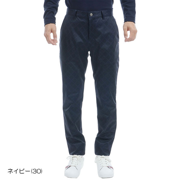 メンズ トミーヒルフィガー ゴルフウェア パンツ ダイヤロゴプリント