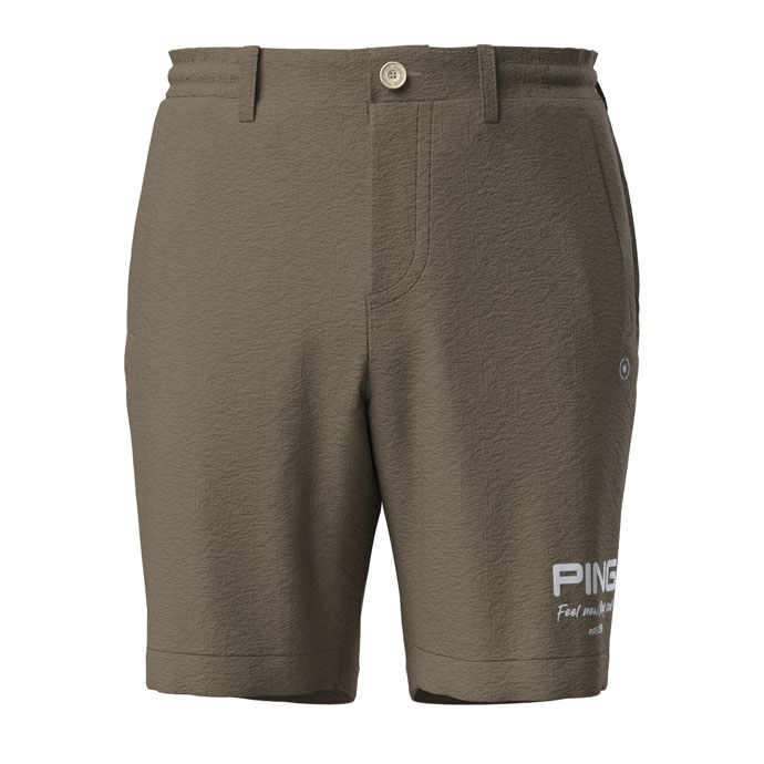 メンズ ピン ゴルフウェア パンツ シアサッカーショートパンツ