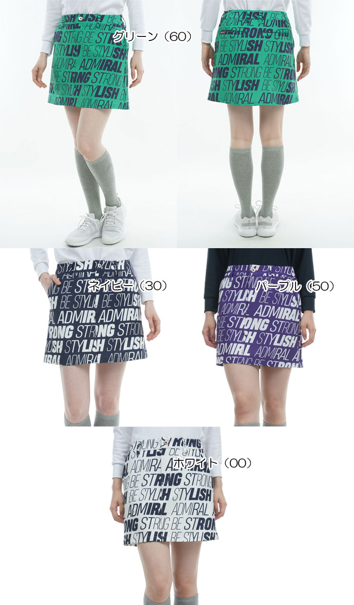 Admiral レディース スカートセット レディース アドミラル ゴルフウェア スカート ランニングロゴ