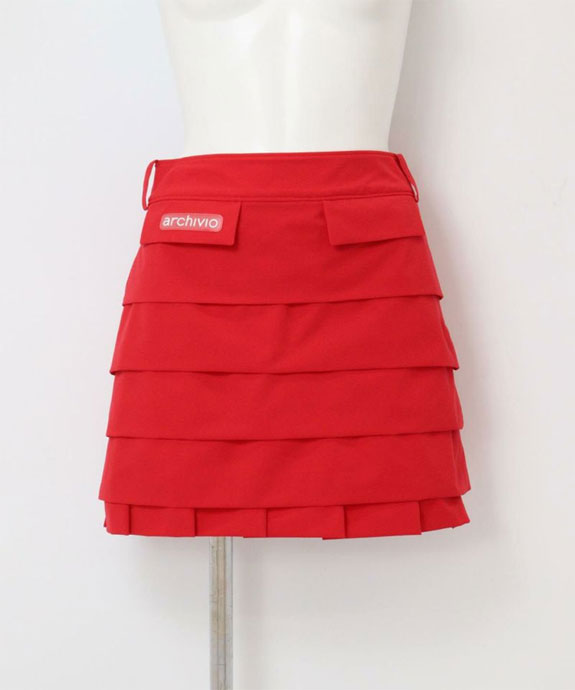 レディース アルチビオ ゴルフウェア スカート 段フリル撥水