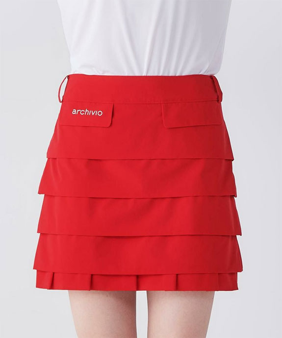 レディース アルチビオ ゴルフウェア スカート 段フリル撥水スカート