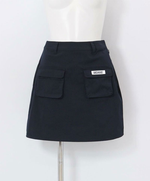 アルチビオ ゴルフウェア スカート バックロゴプリーツ撥水