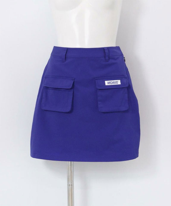 レディース アルチビオ ゴルフウェア スカート バックロゴプリーツ撥水