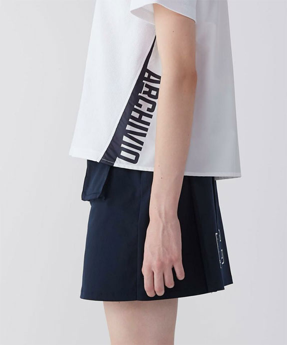 アルチビオ　サラサラスカート アルチビオ AR サイドダブルラインサテンプリーツスカート