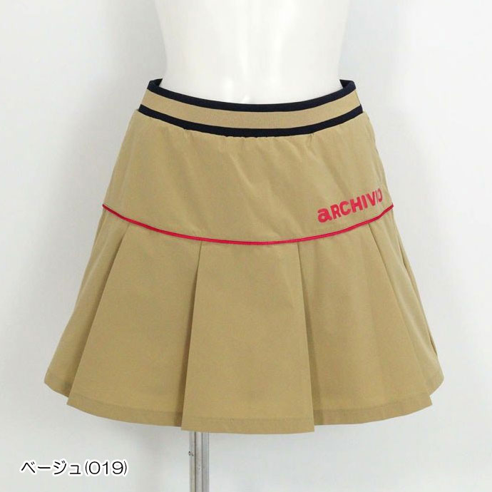 アルチビオ ゴルフウェア スカート プリーツ切替撥水スカート A516017