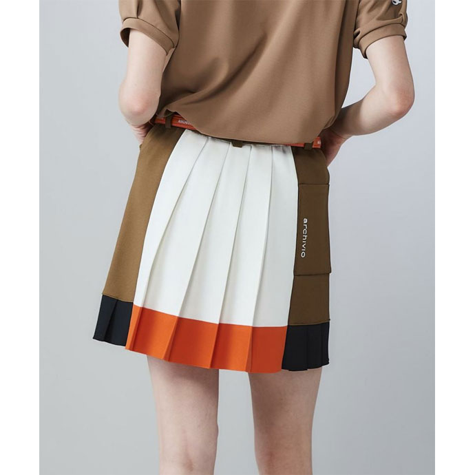 レディース アルチビオ ゴルフウェア スカート 配色ニット