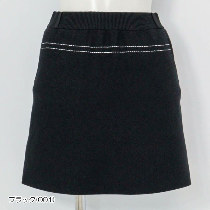 アルチビオ ゴルフウェア スカート ステッチ風プリントニットスカート