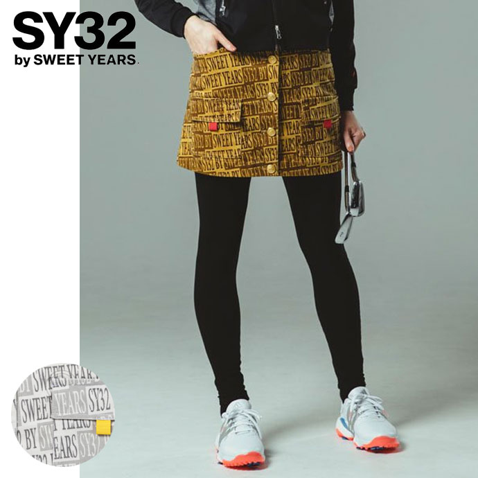 レディース SY32 ゴルフウェア スカート 総柄 ストレッチコ