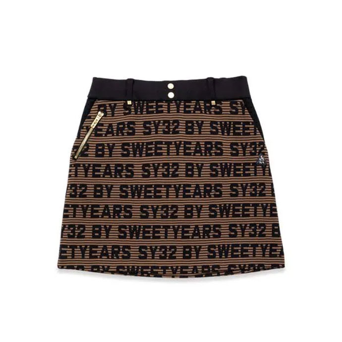 SY32 ゴルフウェア スカート SYG JQ LOGO BORDER SKIRT SYG-25S07W