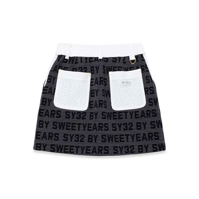 SY32 ゴルフウェア スカート SYG JQ LOGO BORDER SKIRT SYG-25S07W