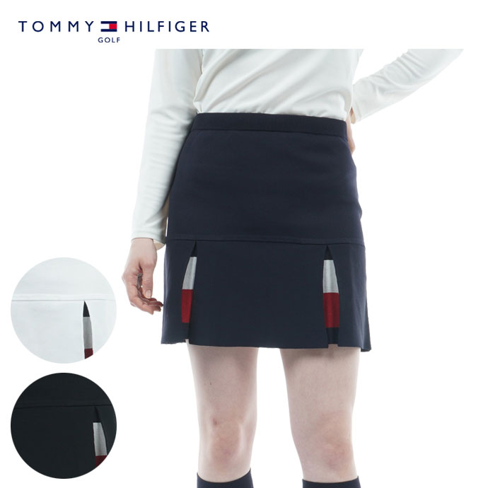 トミーヒルフィガー ボックスプリーツ ニットスカート THLA268
