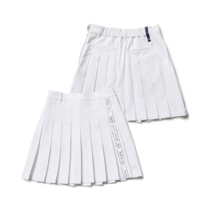ニューエラ ゴルフウェア スカート PLEATS SK VERTICAL LOGO WHI