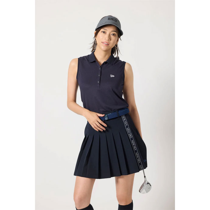 ニューエラ ゴルフウェア スカート PLEATS SK VERTICAL LOGO NVY