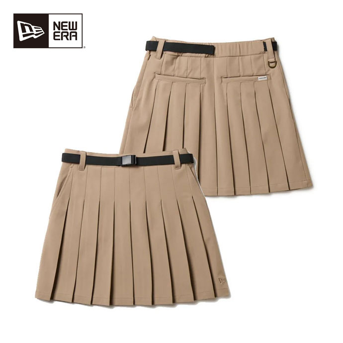 ニューエラ ゴルフ レディース プリーツスカート カーキ Sサイズ
