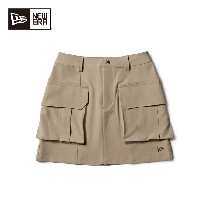 完売品‼️ ストレッチ　3Dロゴ　スカート　ベージュ　春夏秋　　ゴルフウェア ゴルフウェア ニューエラ GFW STRETCH TWILL CARGO SKIRT KHA 14859853