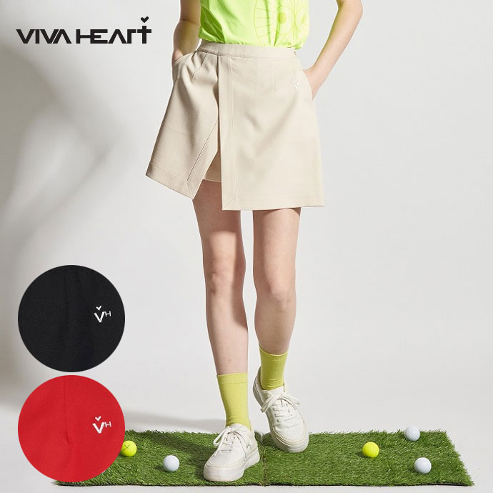 レディース ビバハート ゴルフウェア パンツ レイヤードツイルショート
