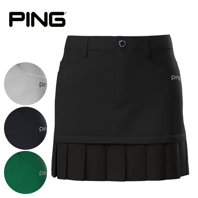 PINGピン L ゴルフ プリーツスカート ブラック 春夏｜Yahoo