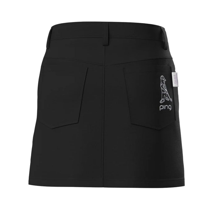 新品　NBB WEEKEND フェイクレザースカート　ゴルフウェア　ブラック ゴルフウェア スカート レディース 韓国 レザー レザースカート