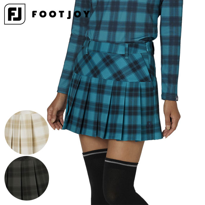 フットジョイ TWINSOF撥水プリーツチェックスカート FJWF24P05
