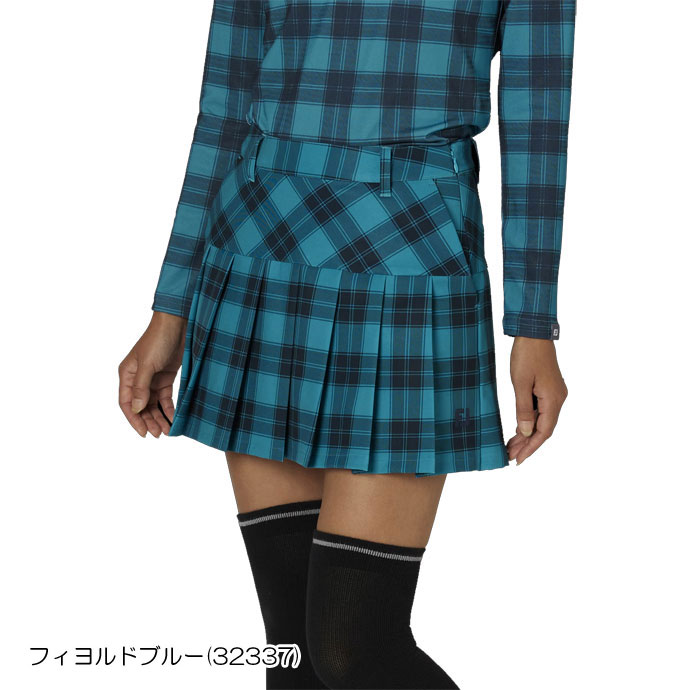 フットジョイ TWINSOF撥水プリーツチェックスカート FJWF24P05