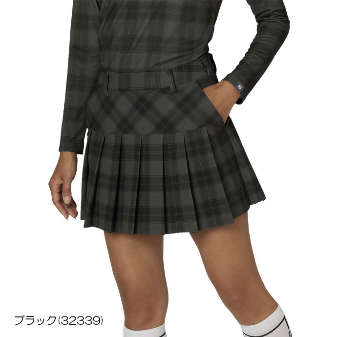 フットジョイ TWINSOF撥水プリーツチェックスカート FJWF24P05